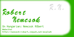 robert nemcsok business card